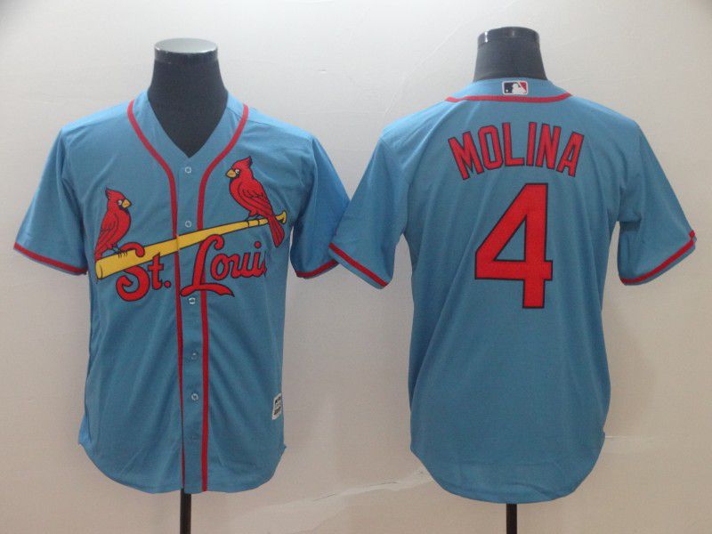 2019 MLB Men St.Louis Cardinals #4 Molina blue game Jerseys->st.louis cardinals->MLB Jersey